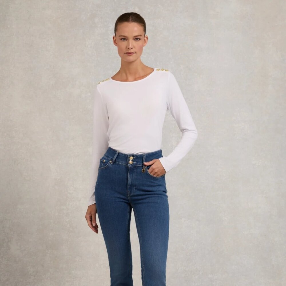 Holland Cooper High rise flare jeans